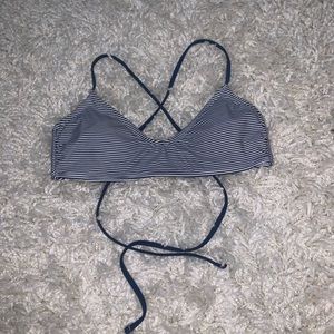 Xhilaration Striped Cross Back Bikini Top